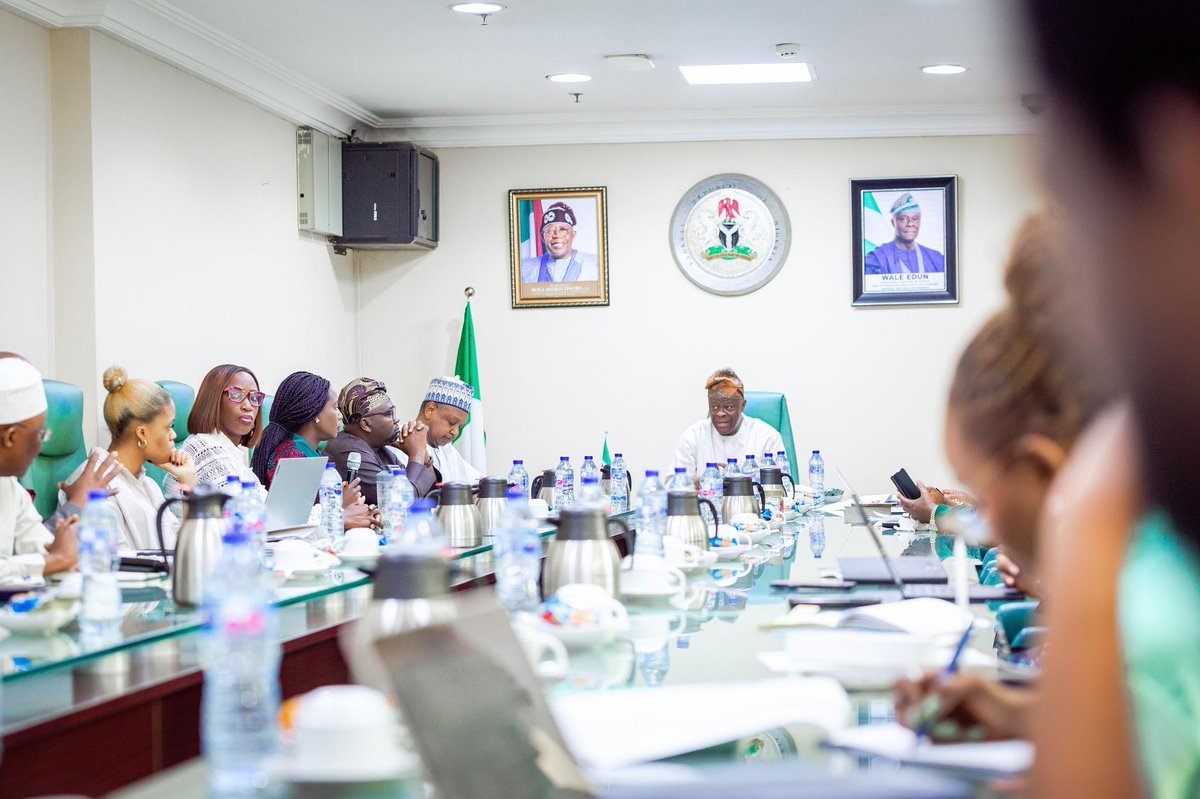 atikuabagudu's tweet photo. Excited to strengthen efforts towards Nigeria’s ongoing power reforms after deliberations, today, led by the Minister of Finance and coordinating Minister of Economy, Wale Edun. Also present at the discourse were the Minister of Power Adedayo Adelabu, as well as the Special Adviser to the President on Energy, Mrs Olu Verheijen, and the Accountant General of the Federation Dr. Mrs Oluwatoyin Madein, and the Nigerian Electricity Regulatory Commission, respectively. 
  
#PowerReforms
#Sustainability