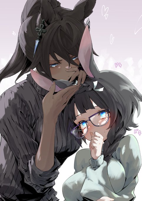 pixivでリクエストいただきましたロブロイとクリスエスです おみみを堪能するらしいです。やらしいね