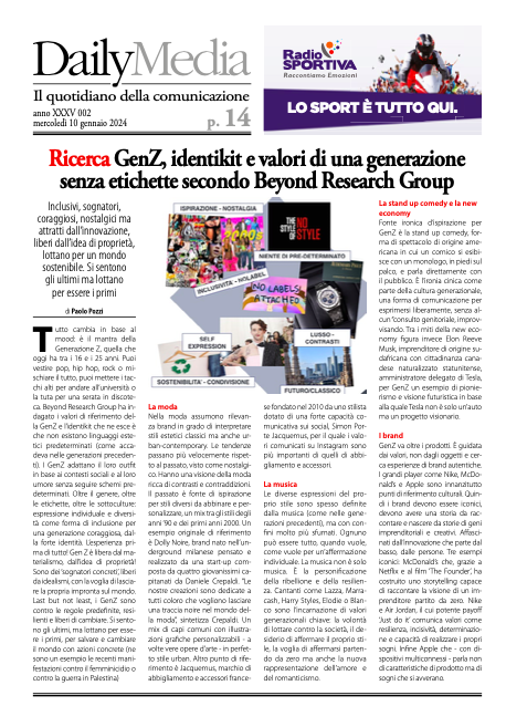 paopozzi's tweet photo. #GenZ, identikit e valori di una generazione senza etichette. Inclusivi, sognatori, coraggiosi, nostalgici ma attratti dall’innovazione, liberi dall’idea di proprietà, lottano per un mondo sostenibile. Si sentono gli ultimi ma lottano per essere i primi. Ne parlo su #DailyMedia https://t.co/EhcG6Hl5Cq