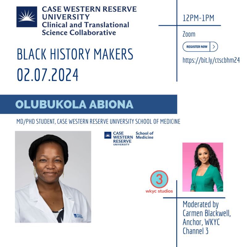 CTSC_NorthernOH's tweet photo. From COVID-19 vaccine research to founding a national org. to advance health outcomes for African Americans or the first clinic that is both led by and serves African American women—our 2024 CTSC Black History Makers lineup is exceptional. 💻 https://t.co/cLK2IuUxVm @CCOS_CTSA https://t.co/SgFaBppXzx