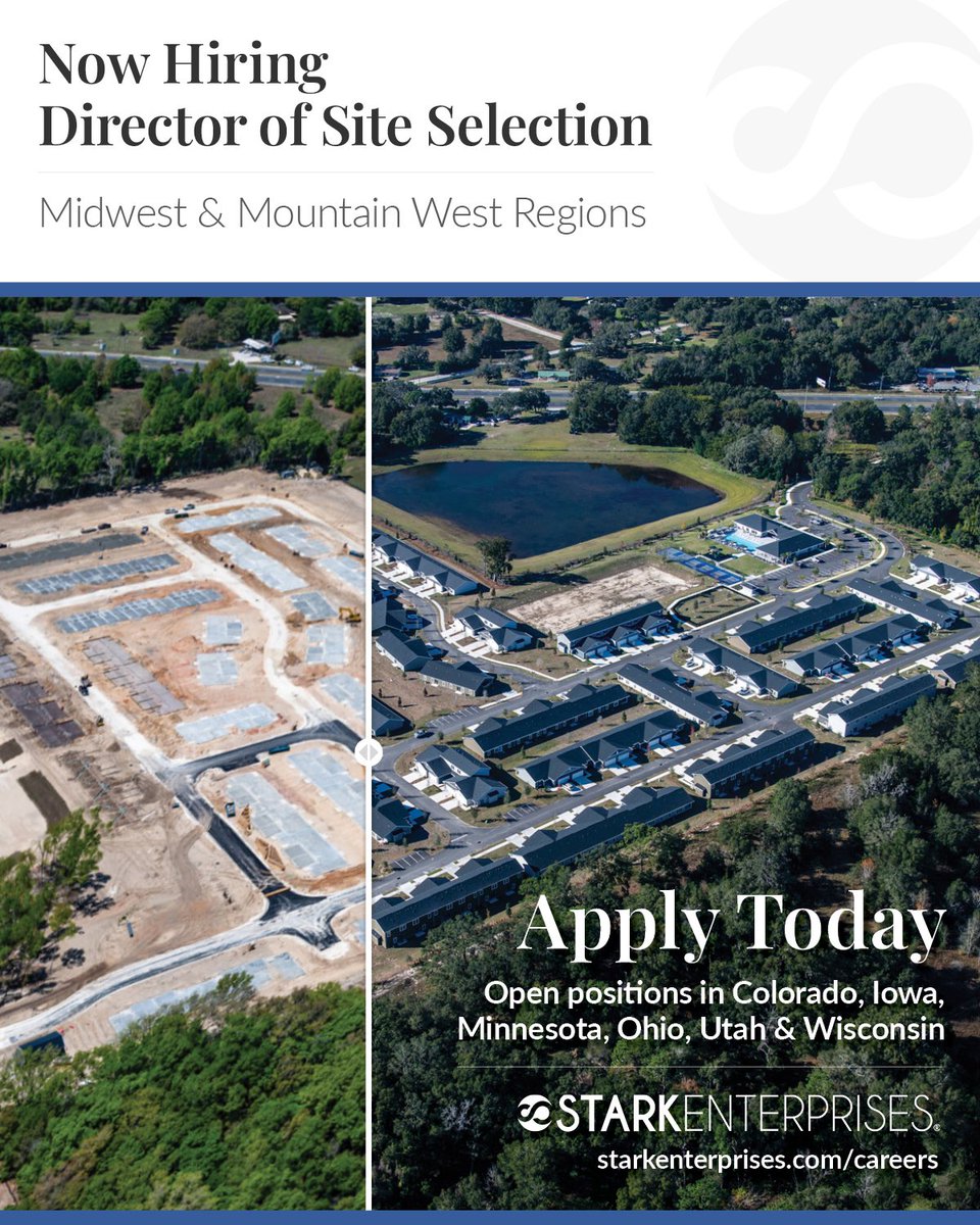 StarkCLE's tweet photo. We’re looking for experienced Site Selection professionals in Ohio, Wisconsin, Minnesota, Iowa, Colorado, and Utah.
 
Come join our amazing and innovative team! Learn more &amp; apply at https://t.co/mVCrtSw9rf https://t.co/MN0bUlXHvj