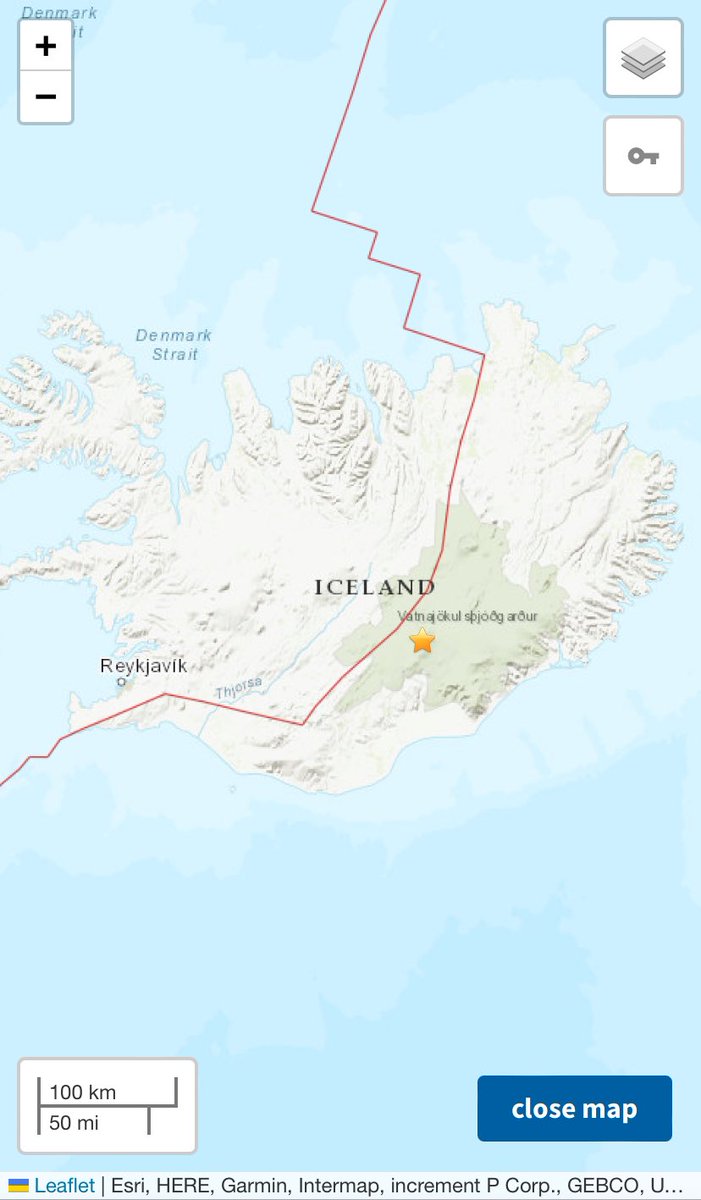 chematierra's tweet image. AVISO 🔴
#Sismo en #Islandia 🇮🇸 
-M4.5 (moderado)
-Prof 10 km
-Epicentro: 109 km al W de #Höfn, #Iceland
Enero 11/06:53:21 (UTC)
#Earthquake 
earthquake.usgs.gov/earthquakes/ev…
