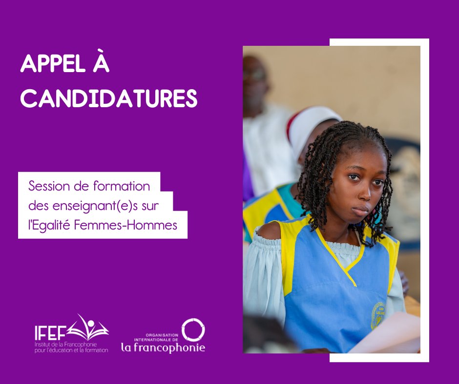 ifef_oif's tweet photo. Rejoignez notre première session de formation de l'année du 15 février au 15 mars 2024 et renforcez vos capacités sur l'Egalité Femmes-Hommes (EFH) dans le domaine de l'éducation. 

👉Date limite : 31 janvier 2024 à 18h00 (UTC/GMT)
👉En savoir plus : https://t.co/YlMdO8jeNK https://t.co/I1ls0UKo16