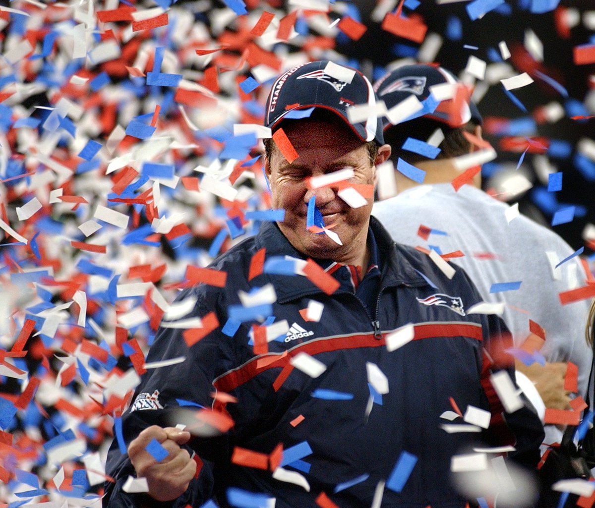 Here are some of the best Boston Globe staff photos from Bill Belichick's 24-year tenure with the New England Patriots. trib.al/nghe718