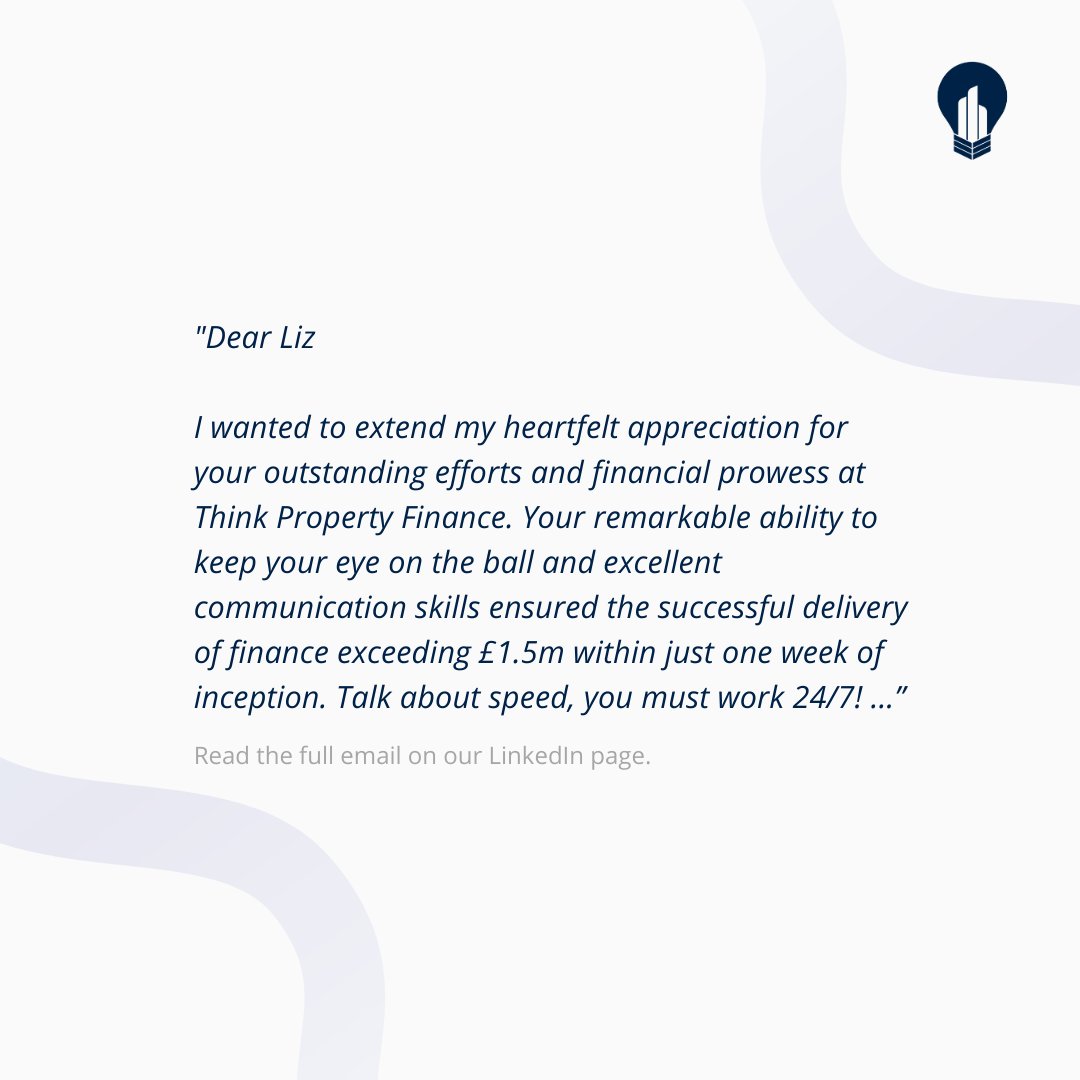 thinkpropertyuk's tweet photo. It brings us immense joy to share a glowing testimonial for our Head of Lending from one of our cherished clients. Their feedback has truly lifted our spirits and reinforced our commitment to delivering exceptional service. Click below to read the email:
https://t.co/6KwGPHWnGq https://t.co/5T4ZUzHLB0