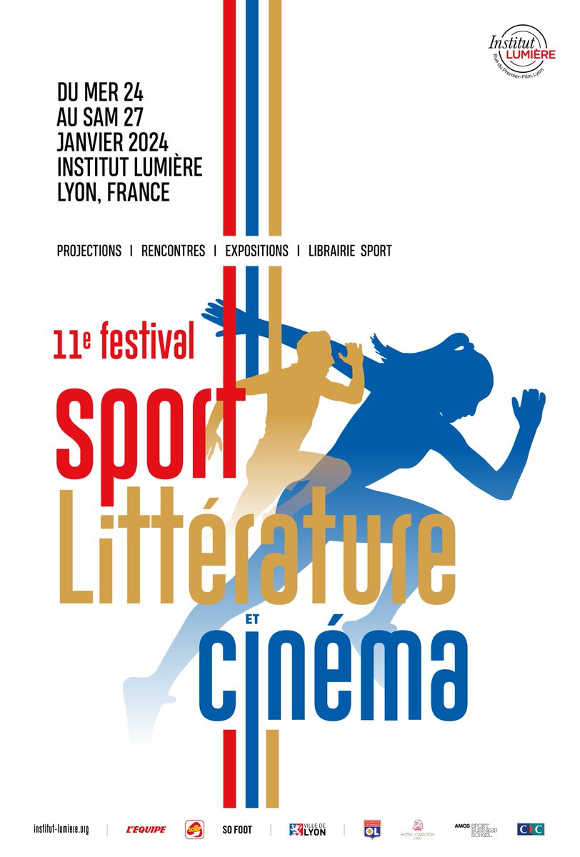 Soirée d'ouverture de #SportLittératureCinéma 2024. Mercredi 24 janvier à 18h30 pour lancer en beauté les 10 ans du festival, avec de nombreux invités, une invitation au légendaire journal @lequipe et le vernissage d’un livre autour des @jeuxolympiques : urlz.fr/pevc