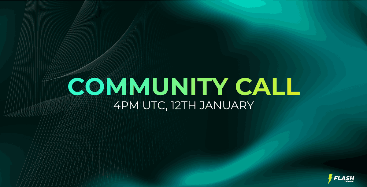 FlashTrade's tweet photo. It's been a crazy 10 days at Flash Trade⚡️

Join us tomorrow on our next Community Call among the Beasts

Time 🔔 4:00 PM UTC

Place 📍 Flash Trade Discord https://t.co/19dzT1hIJ9