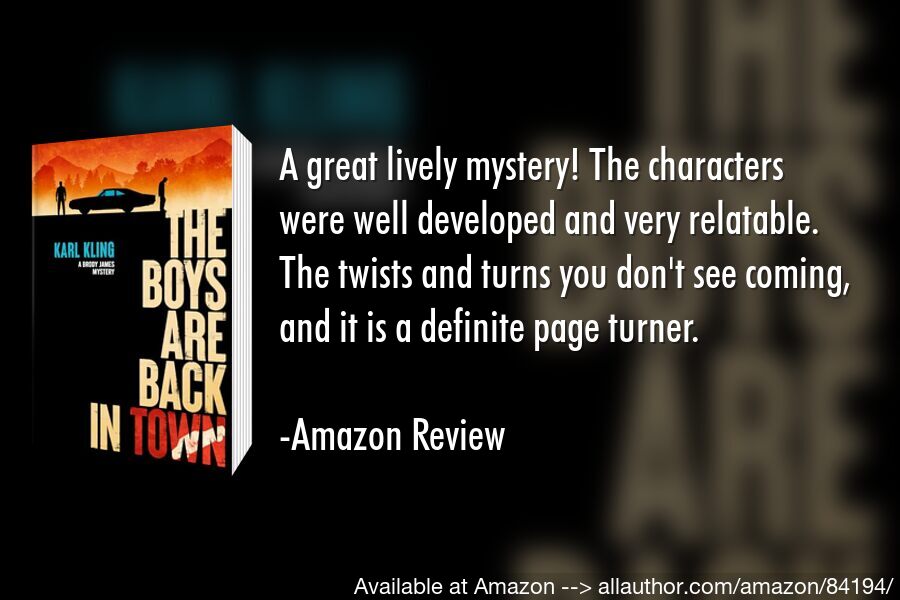 Another 5-star review for 'The Boys Are Back in Town' 

#book #books #booksbooksbooks #bookstoread #cozymysteryreads #cozymysterychallenge #recommendedbooks #recommendedreading 

a.co/d/3AleAPu