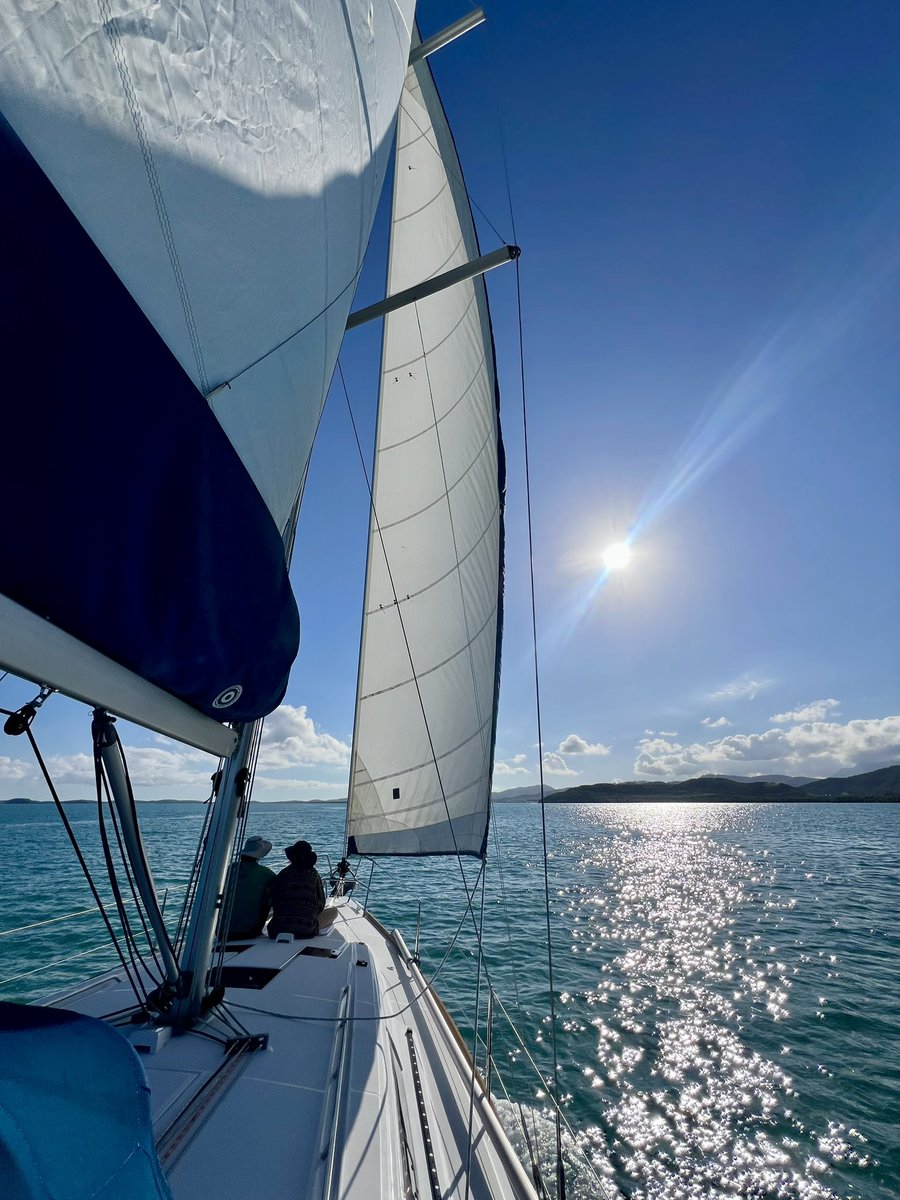 Here, the world fades away, and all that remains is the blissful symphony of #gentlewaves and the sun's caress, inviting you to make our deck your ultimate #haven. #Dreaming of an escape from winter's icy grip? #PuertoRico is calling your name! #SailingCharter