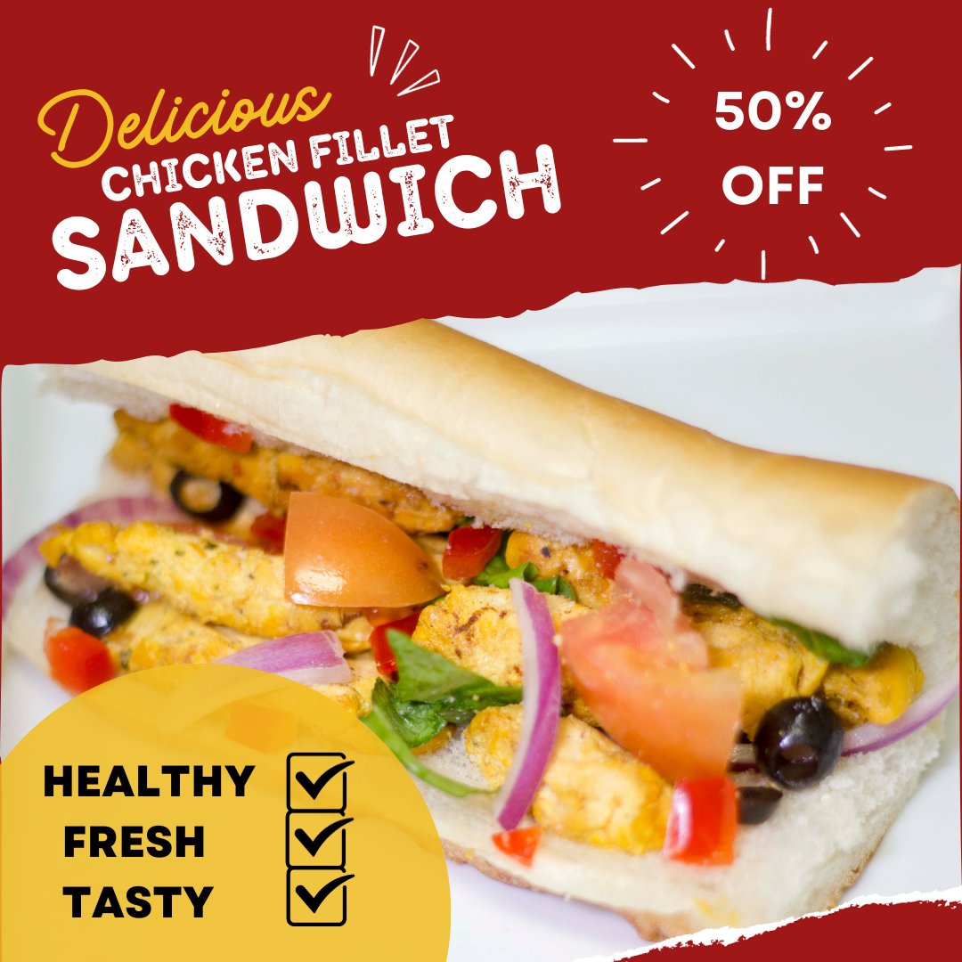 Every Thursday we will offer a delicious menu item for you to try at half price !*

Todays item : Chicken Fillet Sandwich !

* AVAILABLE FOR ONLINE ORDERS THROUGH OUR WEBSITE
luigislasagna.com