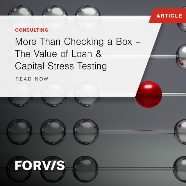 Financial fitness should be a 2024 resolution for #CommunityBanks and #middlemarket financial institutions looking to navigate risk. <a href="/FORVIS/">FORVIS</a> outlines in this article why “rightsized” loan and capital stress testing can help: bit.ly/3NUsQAQ