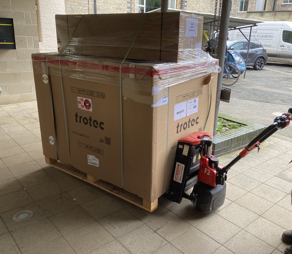 <a href="/cammakespace/">Makespace</a> upgrades to <a href="/TrotecUK/">Trotec Laser UK & Ireland</a> exciting times! Unpacking, install and testing pics to follow over the next few weeks.