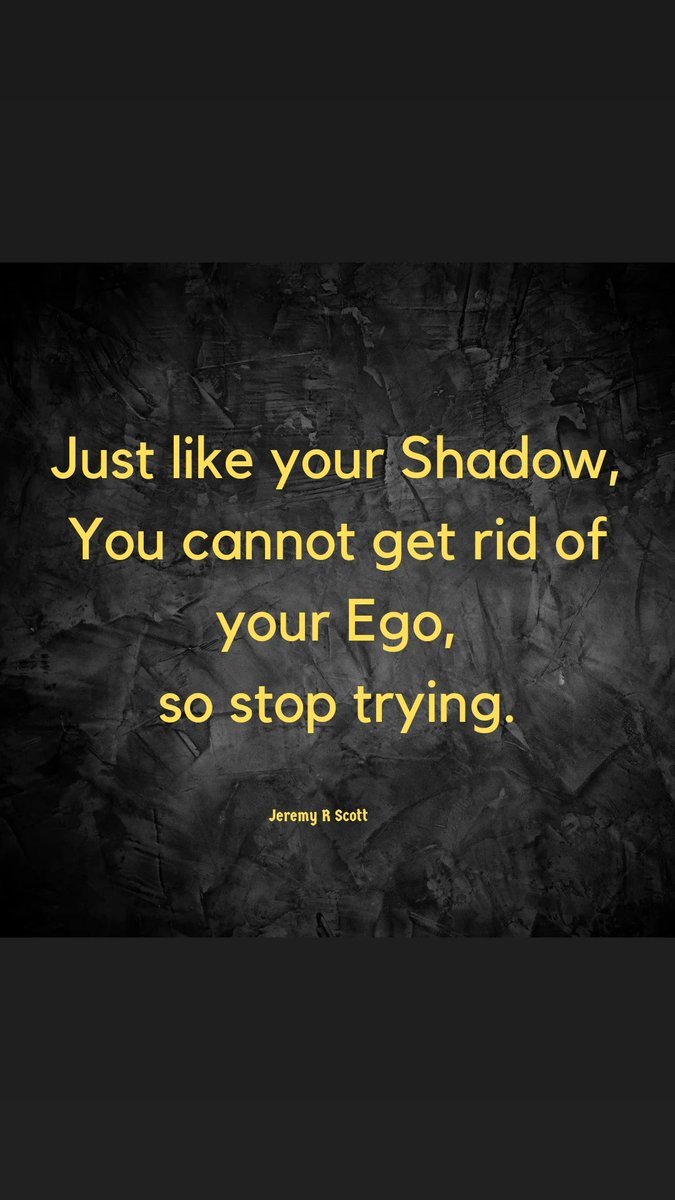 Remember #peterpan and his Shadow? He wasn't complete without it. It's the same with our #Ego 🙂