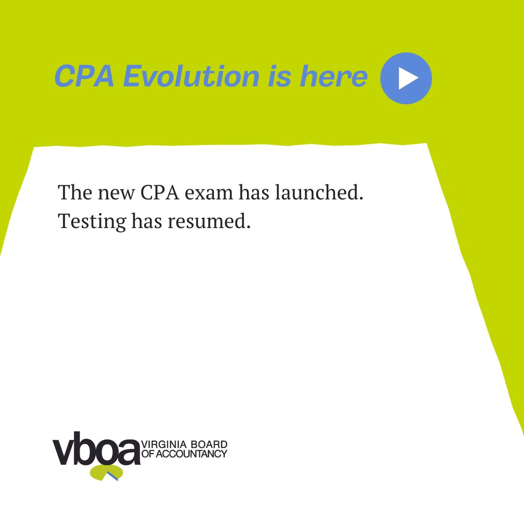 Are you taking the #CPAExam in 2024? You can schedule the updated exam now: boa.virginia.gov/cpa-exam/cpa-e…