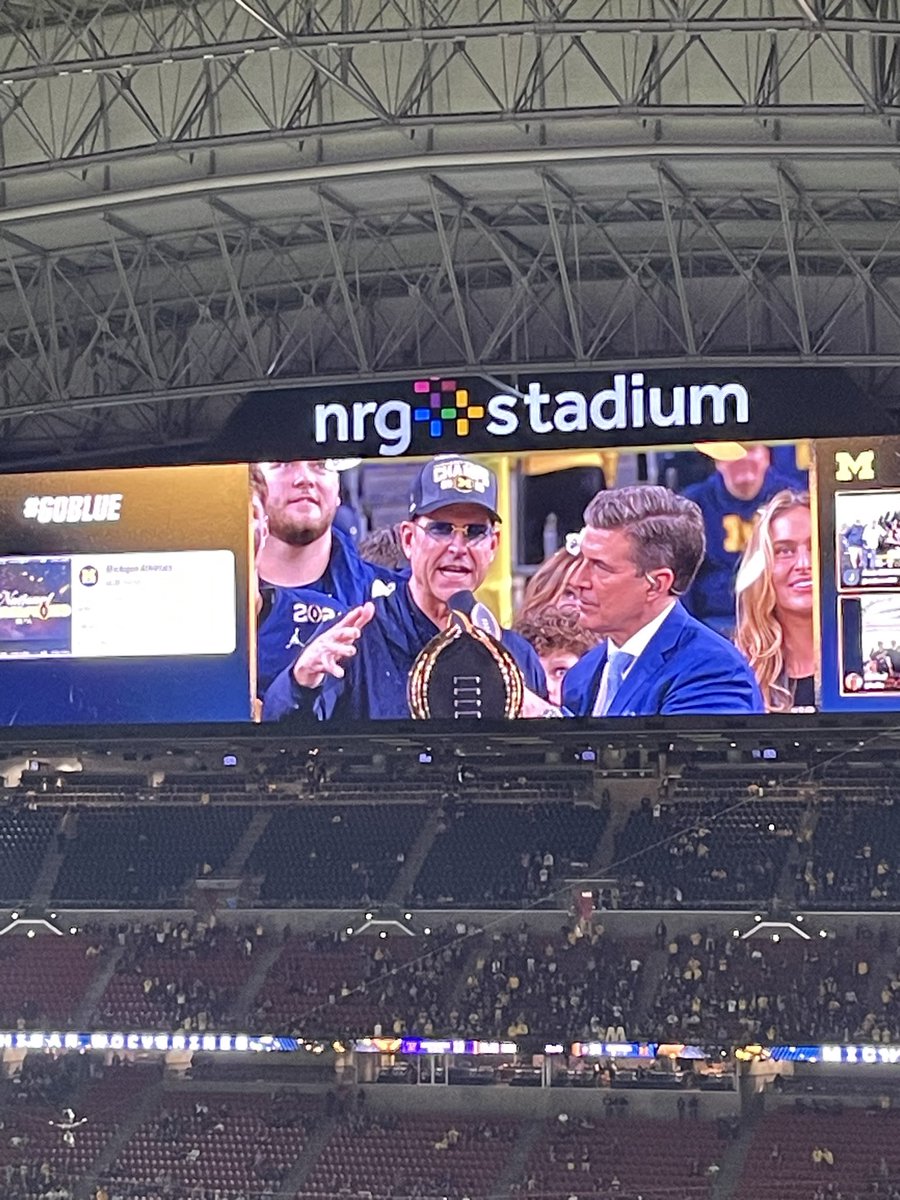 I came to Ann Arbor in 2021 when <a href="/UMichFootball/">Michigan Football</a> fresh off a 2-4 season. If you told me I’d watch 3 straight wins against OSU, 3 B1G titles, 3 CFP trips, and a National Championship I would’ve called you insane.

I will remember the last two weeks for the rest of my life. #GoBlue