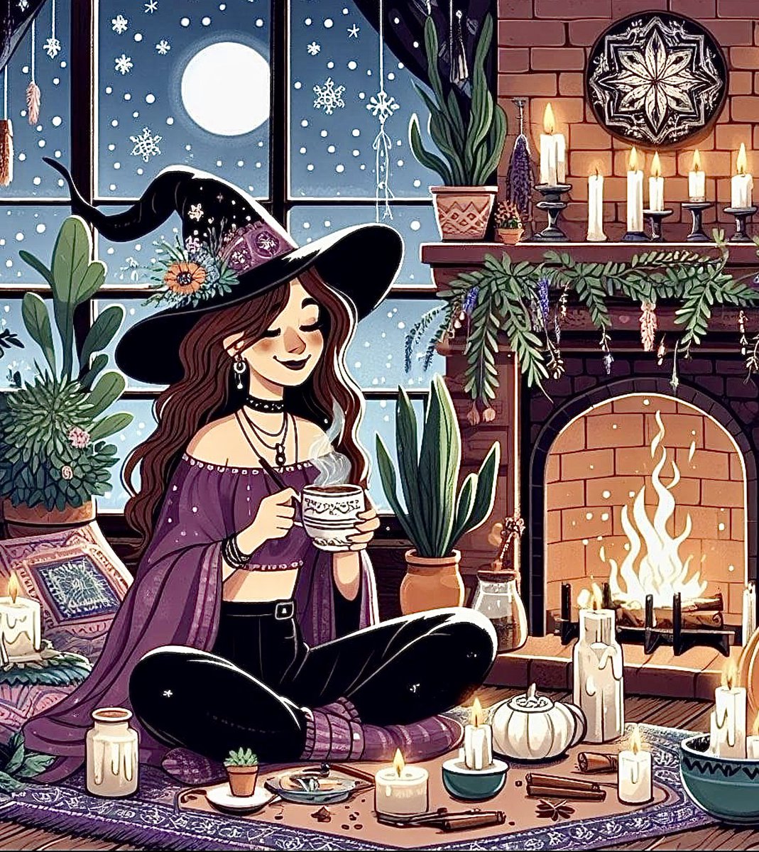 Art by Dreamy Witch. #Thursdayvibe #WinterVibes #purplepower #ThursdayMorning #ThursdayMagic #womensart