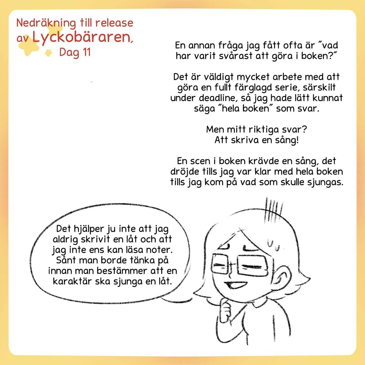sisselicious's tweet photo. Day 11 of the countdown to the release of #Lyckobäraren 
Some things are easier to write than others, haha! https://t.co/LSQo4nD994