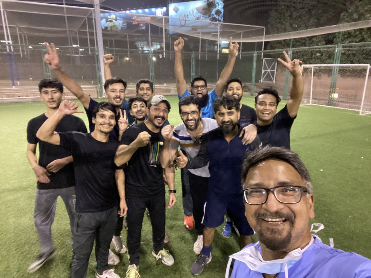 Redefining relaxation- Playing soccer after a full day of conducting open heart surgeries is the most relaxing way for me to conclude the day; it is truly priceless @AKUGlobal @AKUAANA #cardiac #surgeons