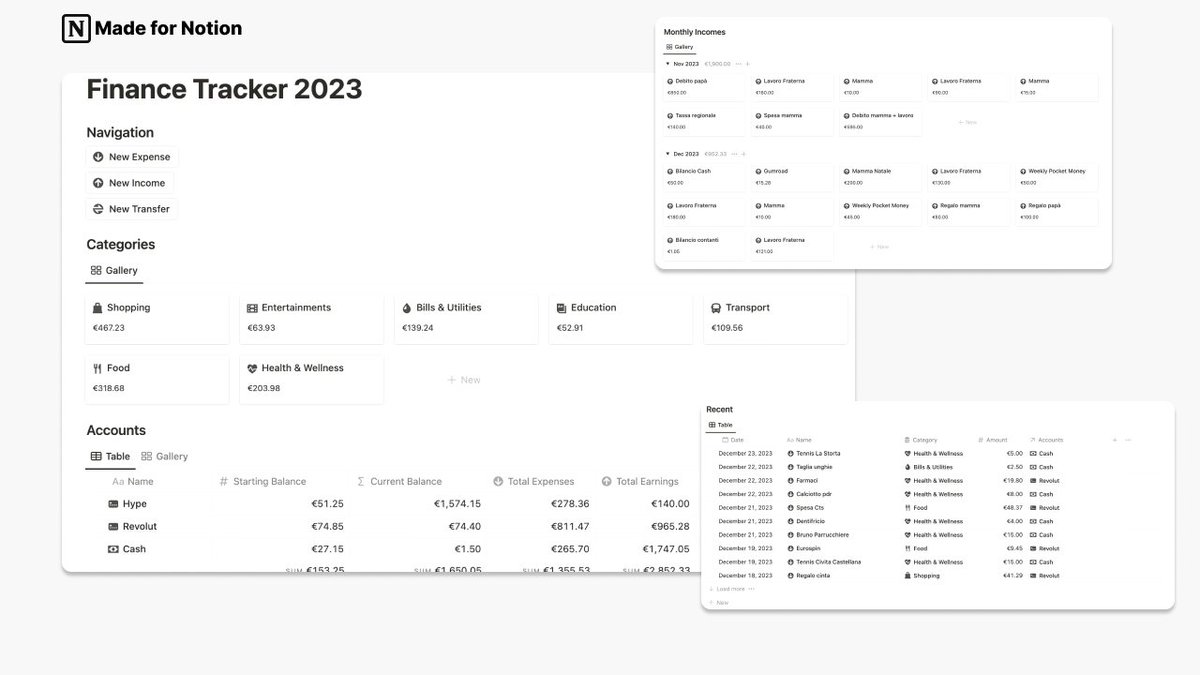 Hello everyone, I know that there are a lot of this kind of templates but I really appreciate if someone could give me an opinion about my updated Finance Tracker. I work a lot during this days to make the template easy to use, cute and fast! sebastiandinu.gumroad.com