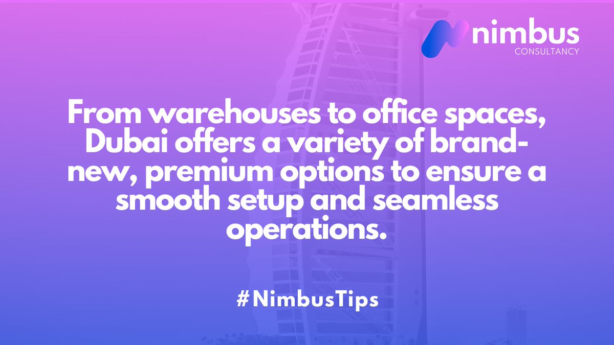🚀 Unlocking success in Dubai! Navigating logistics and securing prime spaces is a breeze with our expert assistance.

Your ideal business setup awaits. 🌆

Contact us now:
nimbusconsultancy.com

#DubaiExpansion #BusinessSuccess