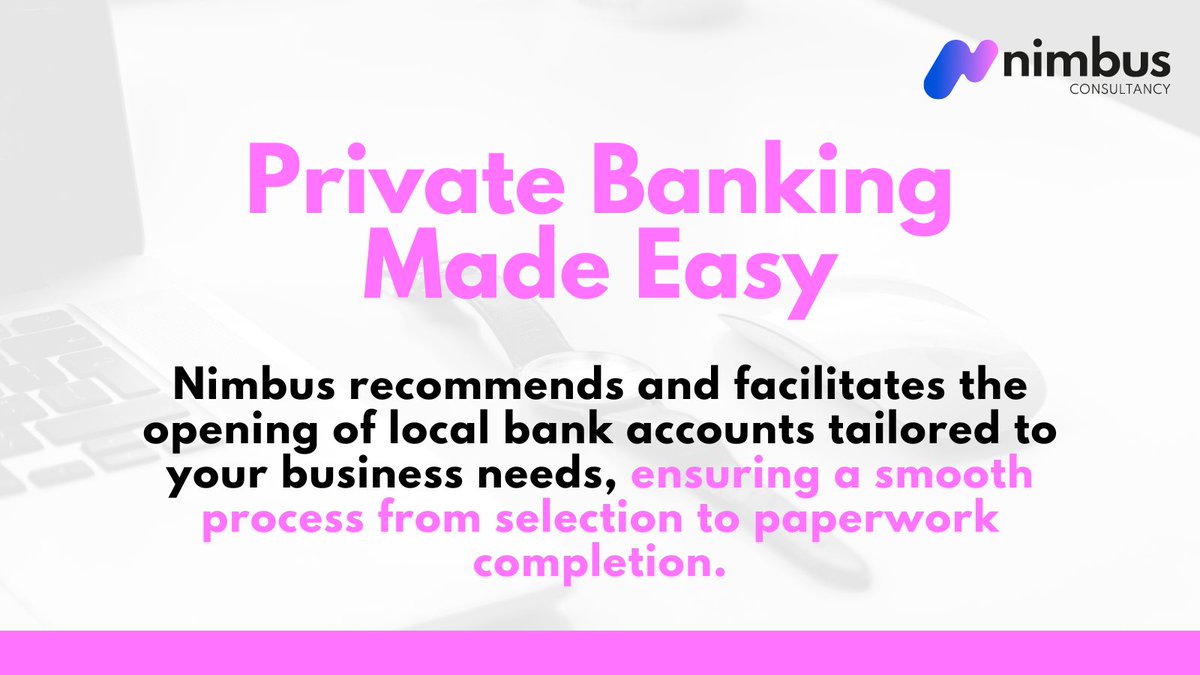 Need a bank partner in Dubai? 🏦 Nimbus has your back! We recommend and assist in opening local accounts, tailoring the perfect match for your business success. Let's handle the paperwork and get you rolling! 🚀

#DubaiBusiness #BankingPartner