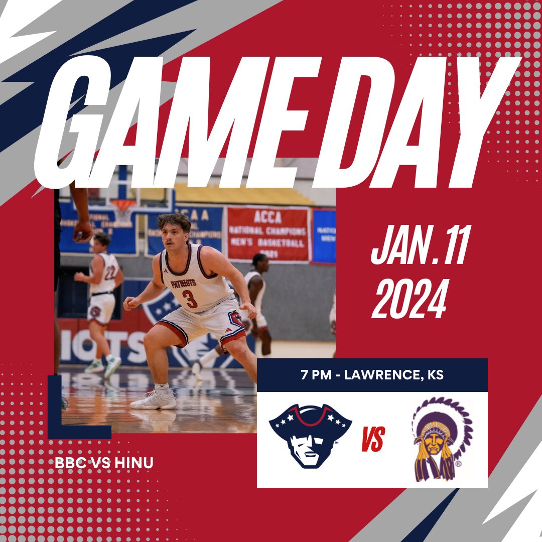 🏀 GAME DAY 🏀 Baptist Bible College 🆚 Haskell Indian Nations University 📍Lawrence, KS ⏰ 7 PM 💻 youtube.com/@HaskellAthlet… Good luck, Patriots! #PatriotsMBB