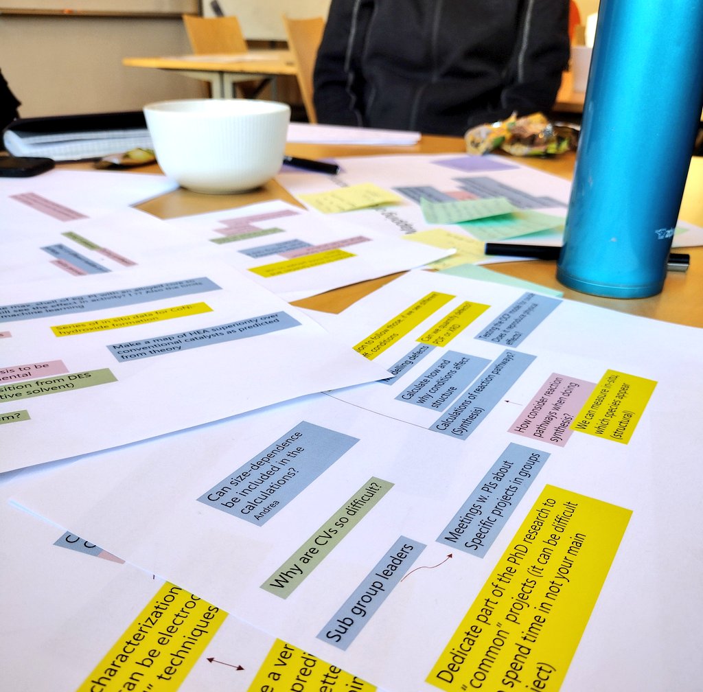 RPittkowski's tweet photo. Very creative and fruitful morning - #Designthinkig #workshop Discussing how to generate ideas and projects for better collaboration in #CHEAC organized by @AndreaKirsch17
@CHEMUCPH @GrundforskFond @HEAcatalysis https://t.co/P8uBpOnlIT