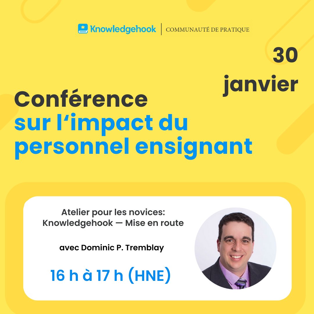 🌐Enseigner en français? Dominic Tremblay vous apprendra comment utiliser #Knowledgehook pour maximiser l'engagement des élèves! 📷 Inscrivez-vous: [khlink.net/cop] 📷 khlink.net/3GcqN6F

<a href="/d_tremblay/">Dominic P. Tremblay</a>
#edtech #math