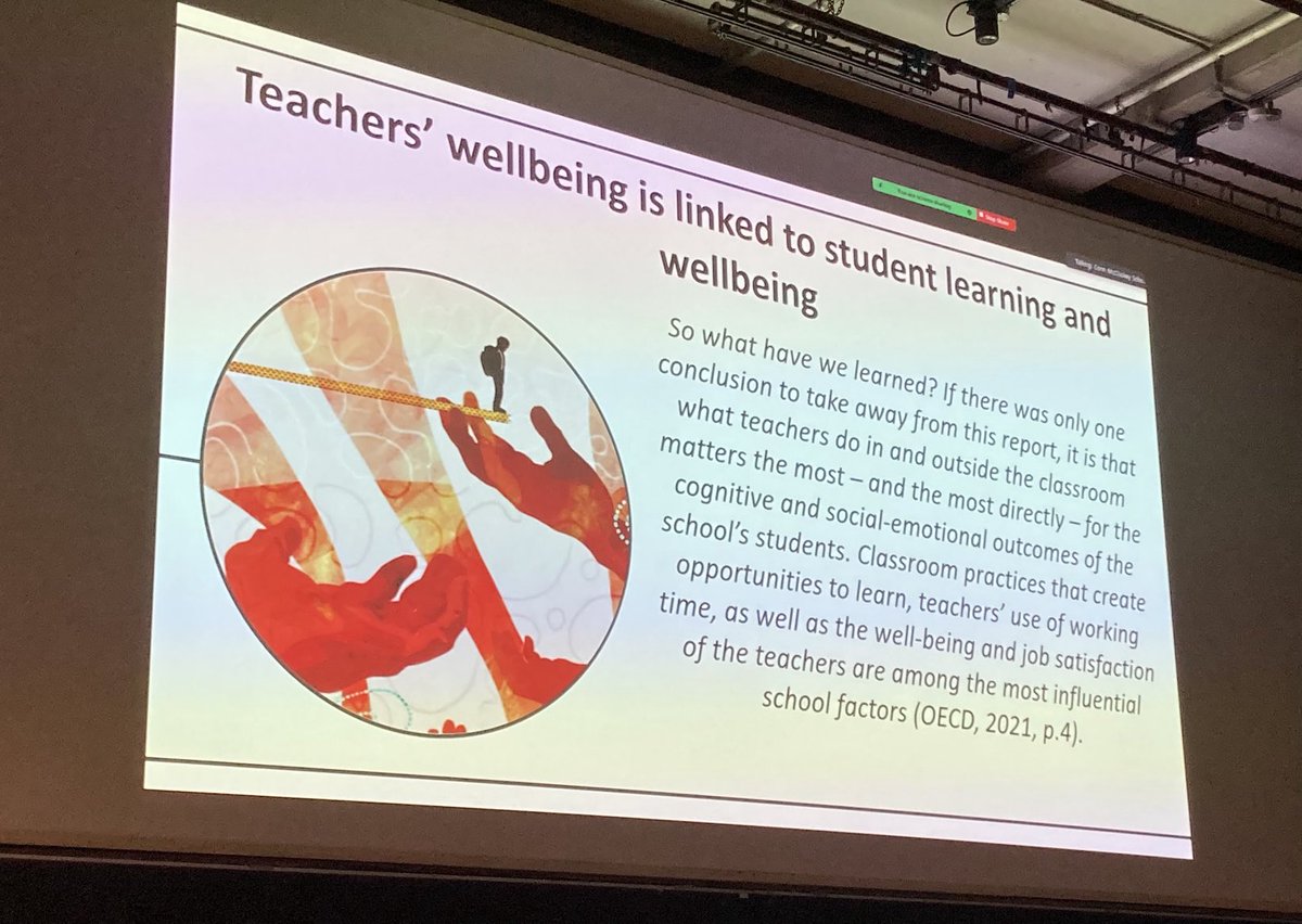 Not a ‘nice to have’ but an essential. Teacher wellbeing #icsei2024