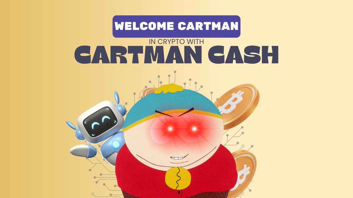 🍔🎤 'Respect my authoritah... in crypto!' Hey losers, Eric Cartman's in the blockchain now! 

Say hello to Cartman Cash - where my charm rules and your wallets grow. Ready for some serious fun? 

#CartmanCash #CryptoKing #CartmanInCrypto
