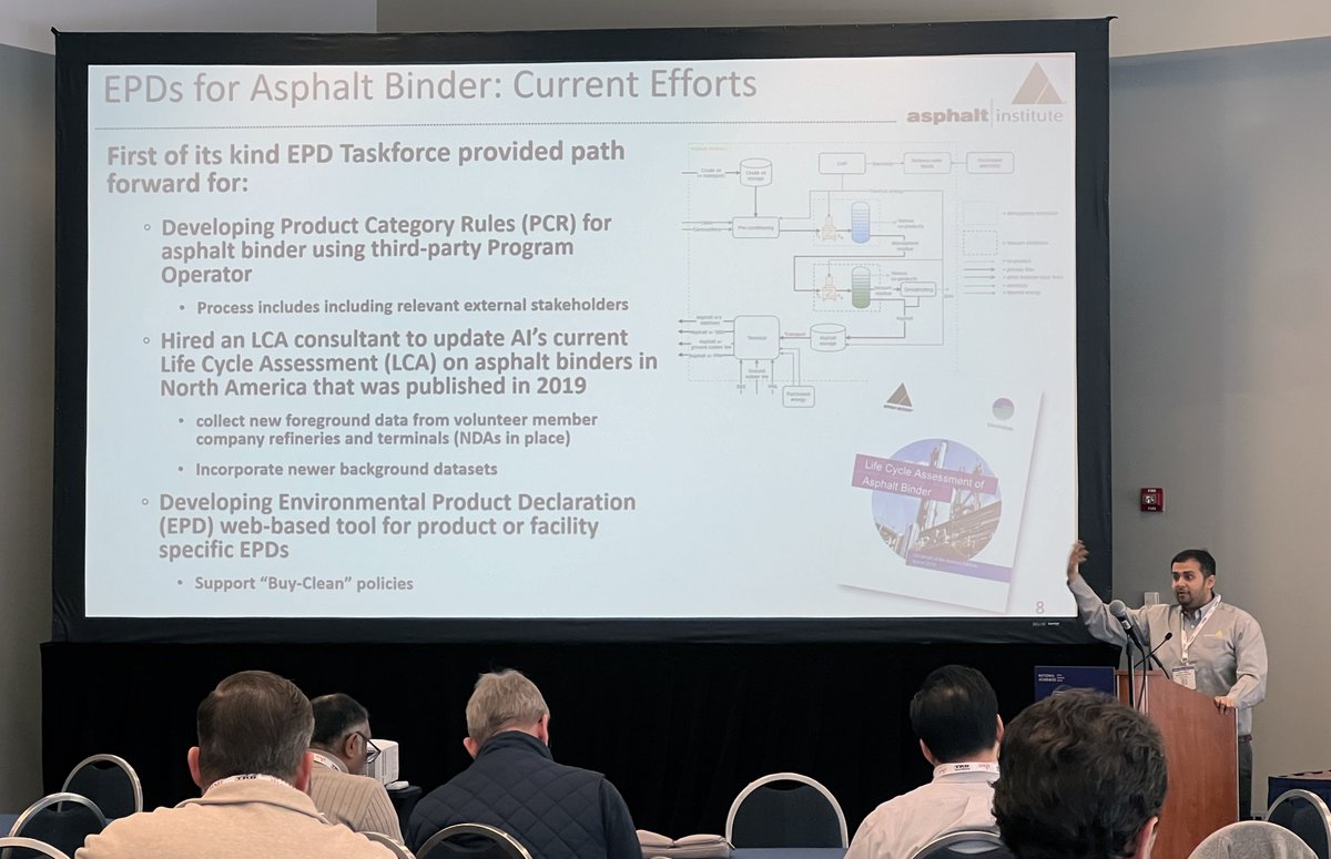 Our own Dr. Chait Bhat discussing “Environmental Product Declarations in Asphalt; A Step Towards Life-Cycle Assessment" at TRB. #TRB #TRBAM