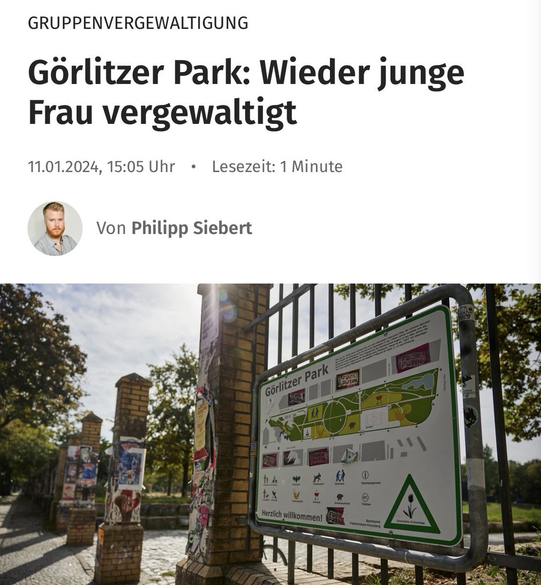 Nächste #Gruppenvergewaltigung im Görlitzer Park, weil Abschiebungen von illegalen Migranten halt Nazi sind. 

morgenpost.de/berlin/article…