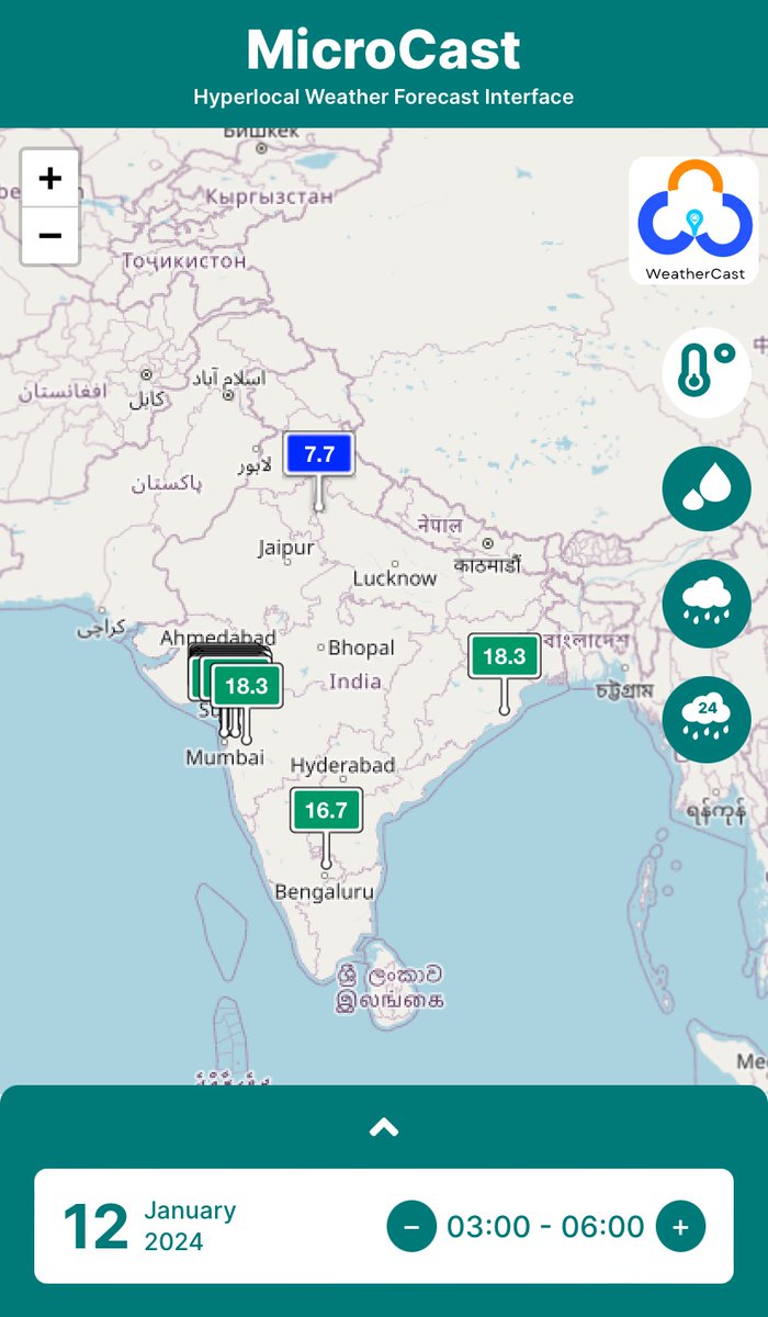 WeatherCastIN's tweet photo. Except North India, cold weather missing; forecasted temperature above normal.
#Mumbai - hot for this time of the year. Min for #Mumbai > Max for #Delhi π
Min T for #Mumbai is ~20Β°C, while max T for #Delhi is ~ 15Β°C.
Image courtesy: our hyperlocal forecast tool #MicroCast https://t.co/NLBIeTczKr