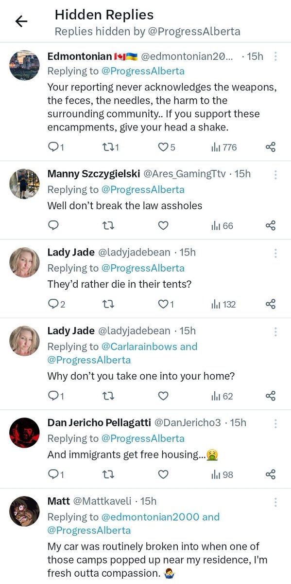 No1KnowsNobody's tweet photo. Not surprised @wyatt_claypool got BLOCKED VERY QUICKLY by #ProgressAlberta
ALSO within their modus operandi of #DuncanKinney's version of #Pravda, they QUICKLY hide replies to their postings, as a way in suppressing voices
Sample of 45 replies hidden ⬇️
#CdnMediaFails #yegdt https://t.co/fcrxIwMpVv