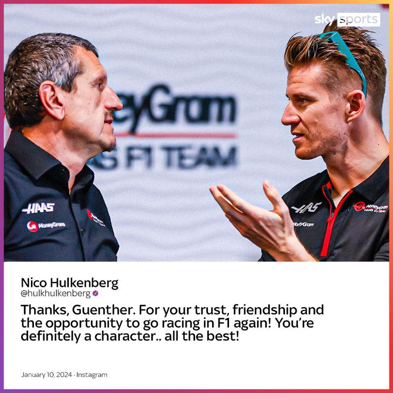 SkySportsF1's tweet photo. "Thanks for taking me on the journey...you're definitely a character!" ❤

Haas drivers Kevin Magnussen and Nico Hulkenberg pay tribute to departing boss Guenther Steiner 🙌