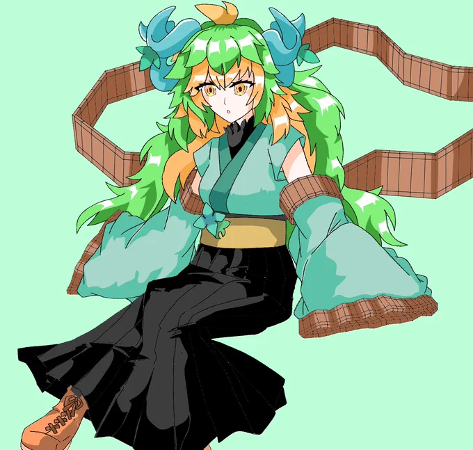   デジタルでチオちゃんを描いてみました! じ、時間がかかってしまった…