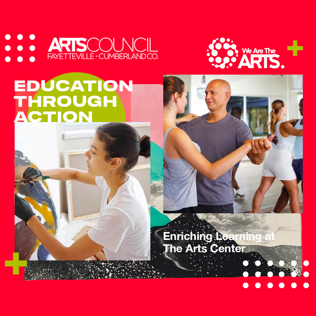We don't just admire art. We believe in experiencing it. 

Stay tuned for our upcoming Workshops and Classes!

To reserve your space and learn more about our offerings, please reach out to Carly Cox, our Operations Assistant, at 910-323-1776 or carlyc@theartscouncil.com.