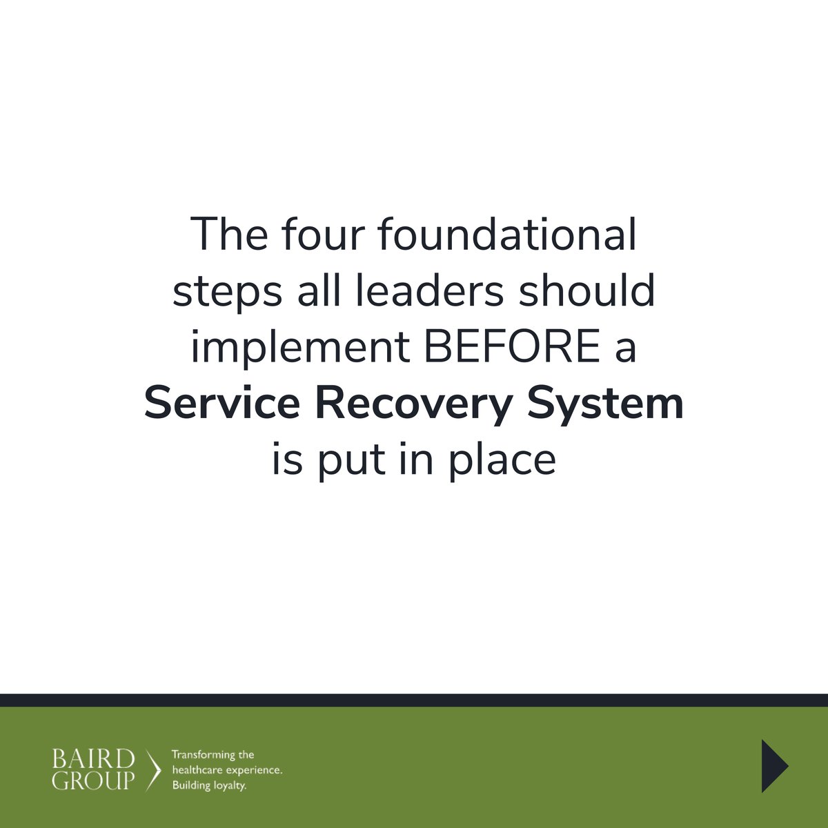 KristinBaird's tweet image. With training and practice, front-line workers can demonstrate key behaviors and phrases needed to manage service missteps, once a customer speaks up. 

#ServiceRecovery #PatientExperience #HealthcareLeaders #BairdGroup