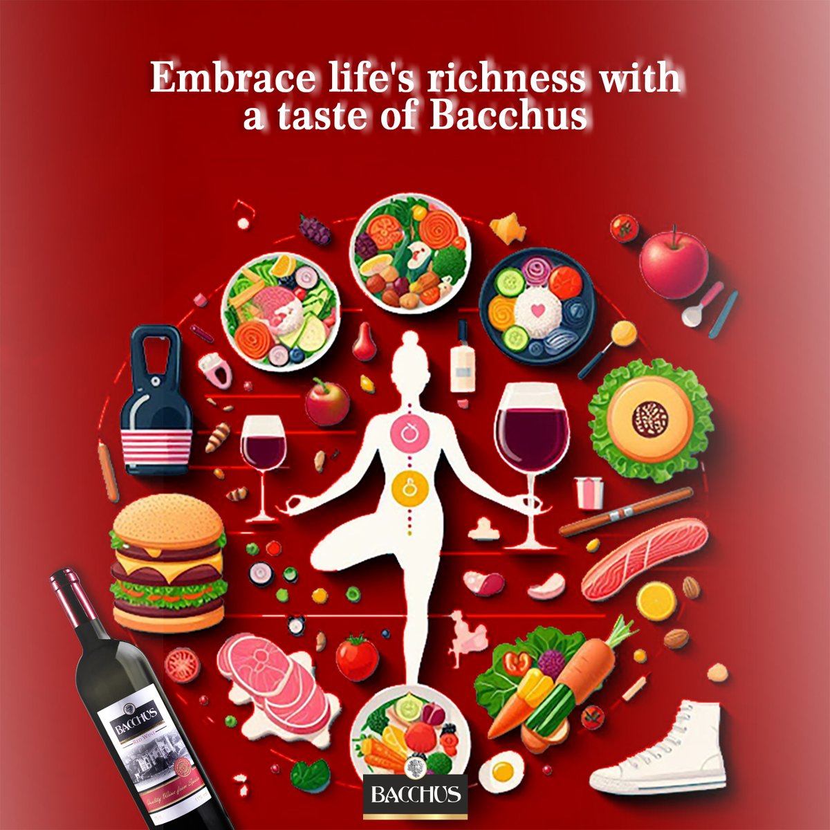 Balanced living calls for a touch of richness. Add a glass of Bacchus wine to your recipe for a good life

#BacchusWine #Vitality #Enjoyment #ForTheLoveOfWine #WineLover