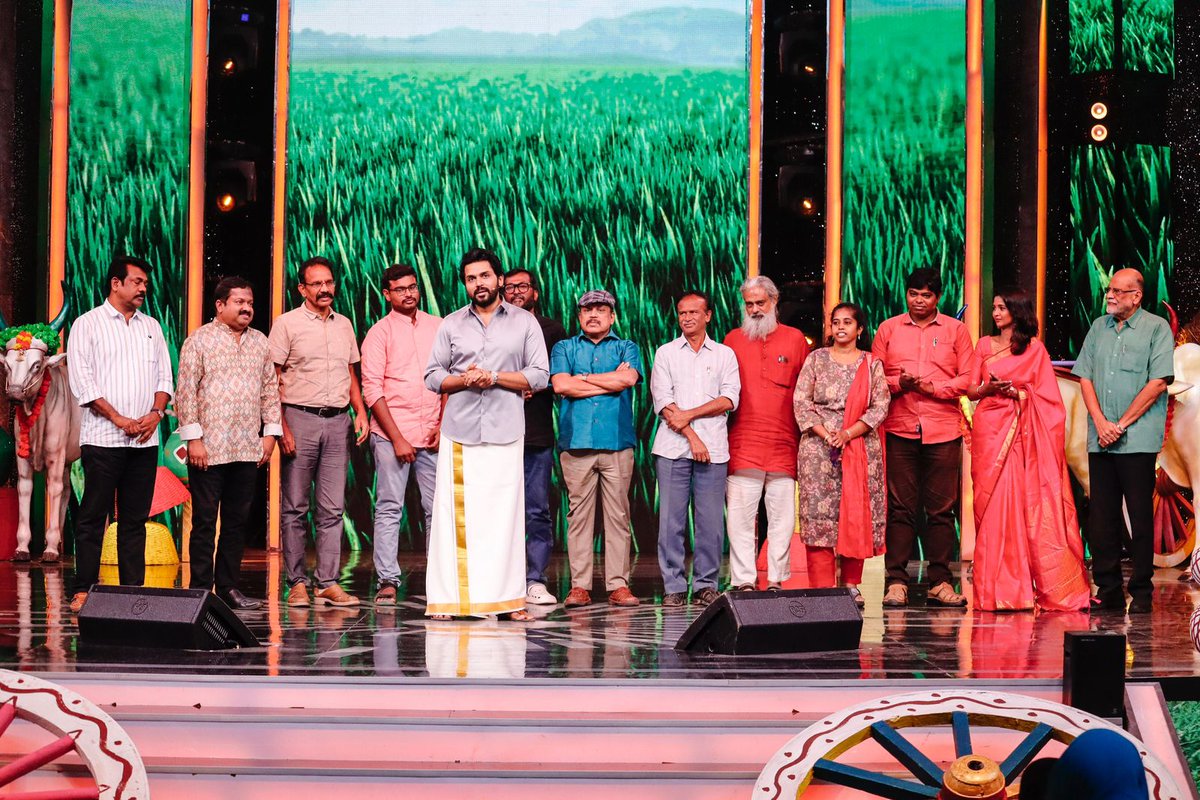 #Karthi ’s @UzhavanFDN honours the achievers in the field of agriculture at #UzhavarAwards2024 ..⭐