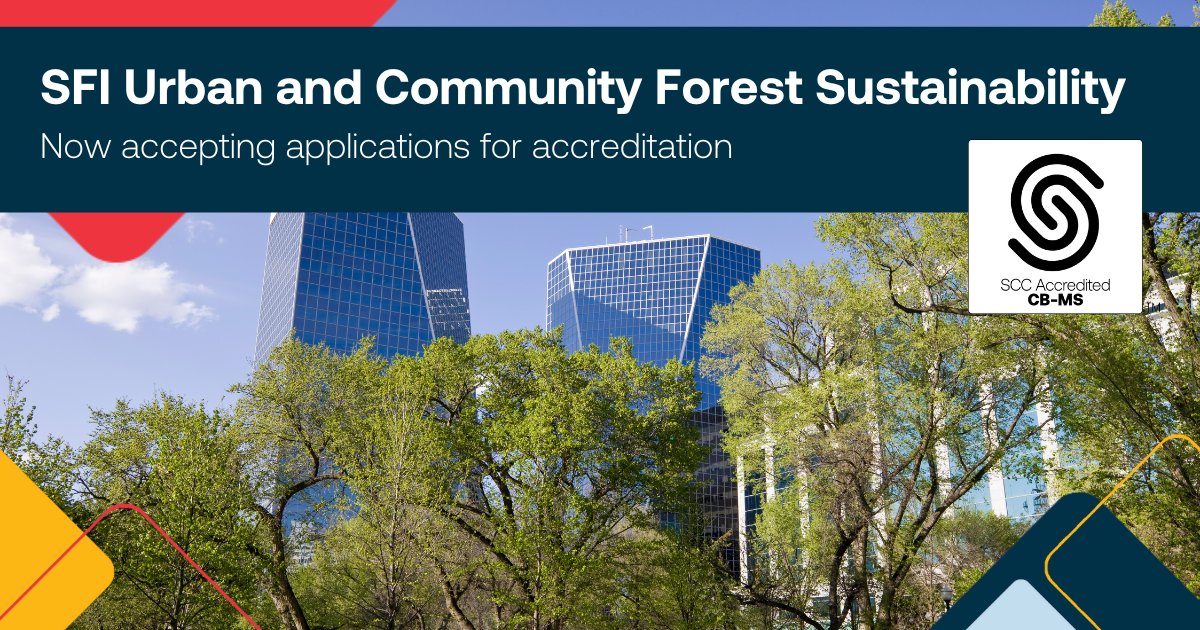 Want to support sustainable and resilient urban forests? Learn about the new SFI Urban and Community Forest Sustainability Standard, which we just added to our accreditation offerings for environmental management ow.ly/oCNw50QpJsW #UrbanForest #accreditation #sustainability