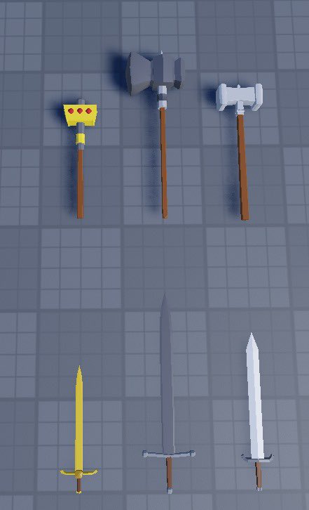 klakishere's tweet photo. I revamped the models so they don’t look like a copy of each other, any suggestions and what should I make next?
#ROBLOX 
#RobloxDev https://t.co/twJQdcYwtl