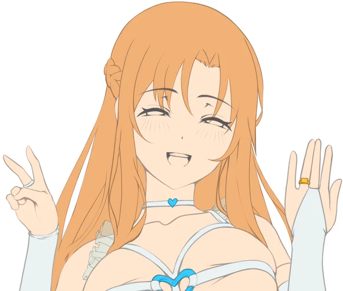 アスナ描いてる 