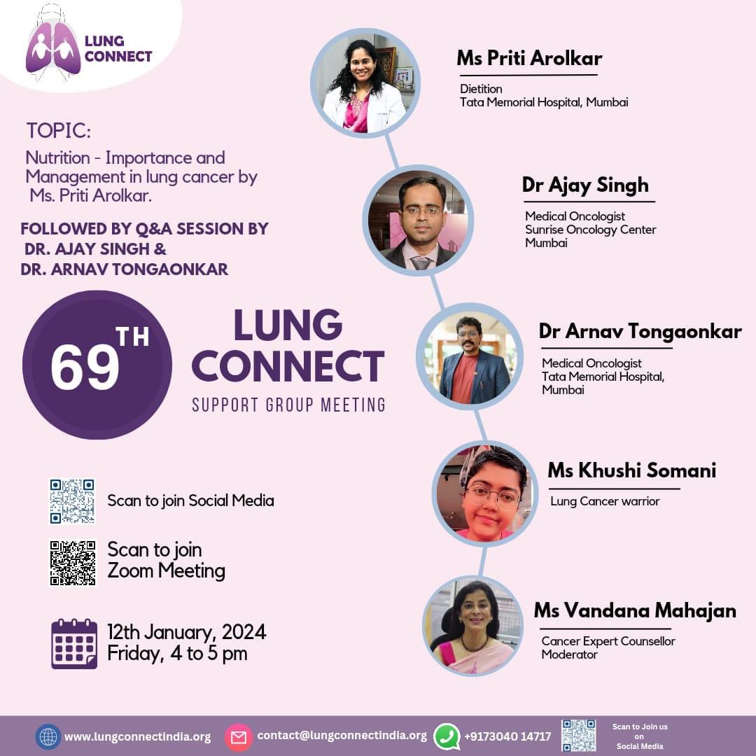 Happy to be part of a patient support group meeting with @LungConnectIN to help make the cancer care journey easier for our lung cancer warriors 😇🌸
#MedicalOncology
#CancerCare
#lungconnect 
#patientadvocacy 
#ambadnya 
#MedTwitter