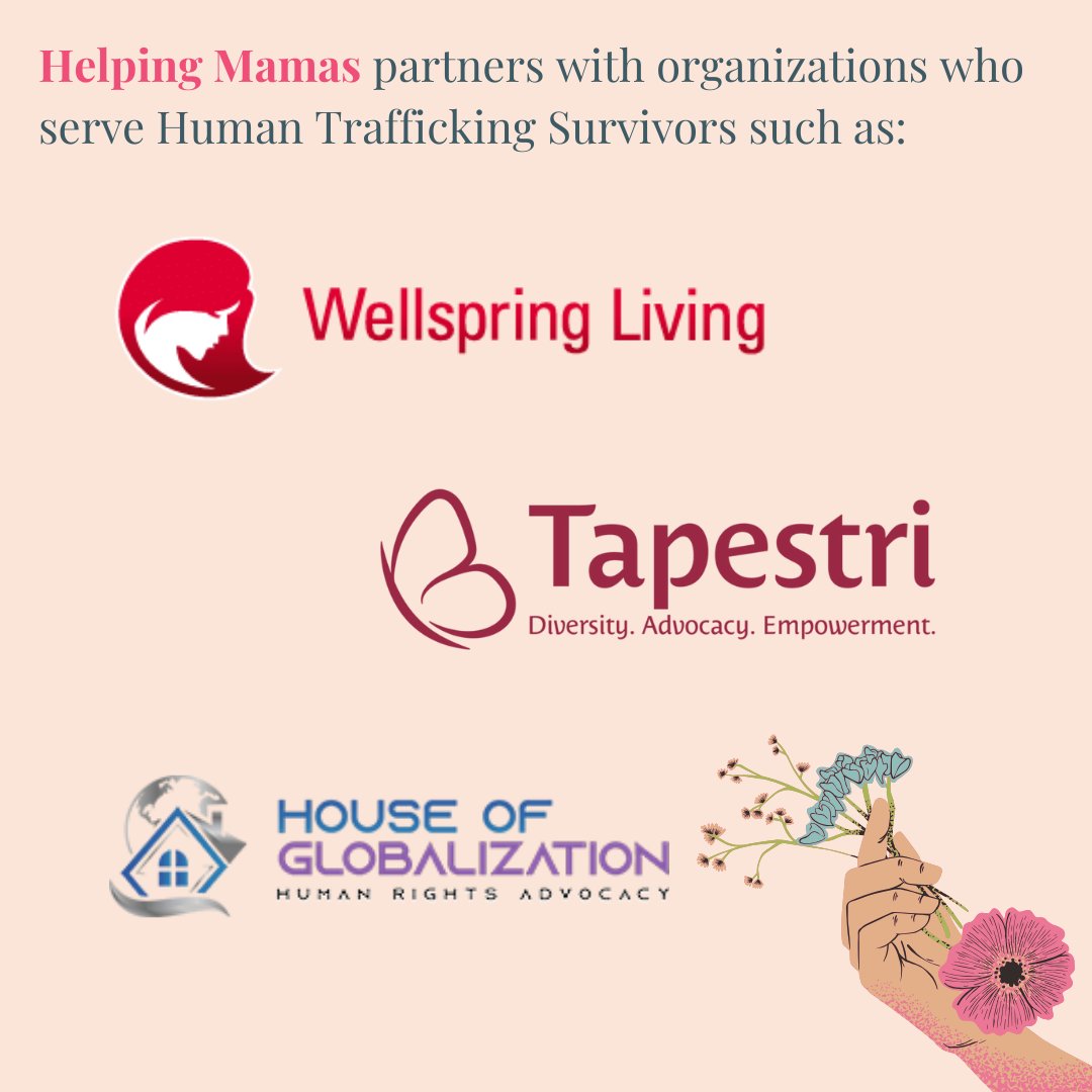 Today, on #HumanTraffickingAwareness Day, we at #HelpingMamas stand with victims and are proud to partner with organizations fighting this issue. #HMATL #BabySupplyBankGA