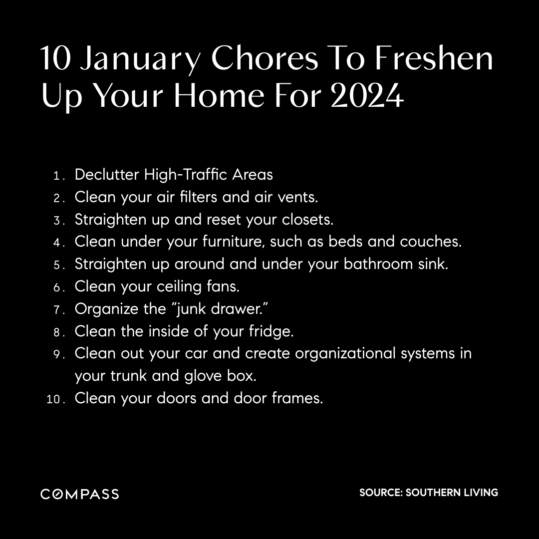 KellyTesta4's tweet image. Swipe to discover our 10 January chores that will breathe new life into your home for 2024. From decluttering to deep cleaning, let's kick off the year with a home that radiates positivity and organization! 🏡🌟

#HomeFreshStart #JanuaryChores #NewYearNewHome