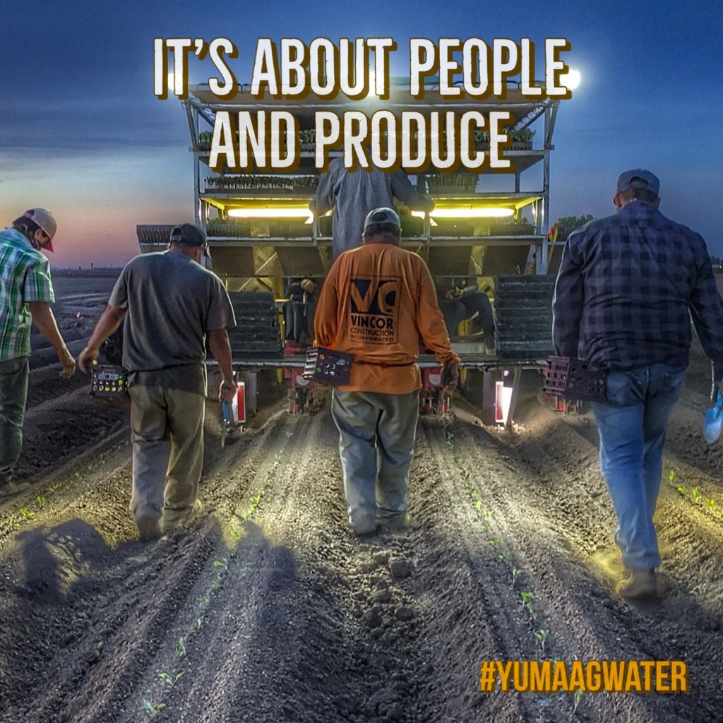 It’s about people and produce. #yumaagwater 💧