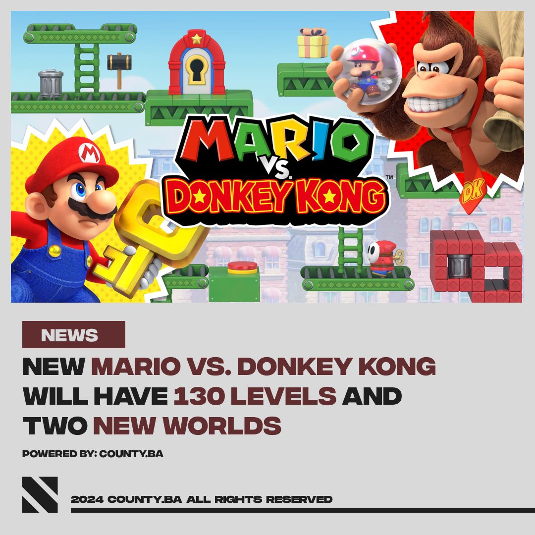 countyadeptio's tweet photo. Nintendo has confirmed that the remake will add two new worlds: one set in an amusement park and the other on a snowy mountain. In total, the game will have more than 130 different levels. 

#nintendoswitch #mario #gaming https://t.co/PSOFdQXzjw