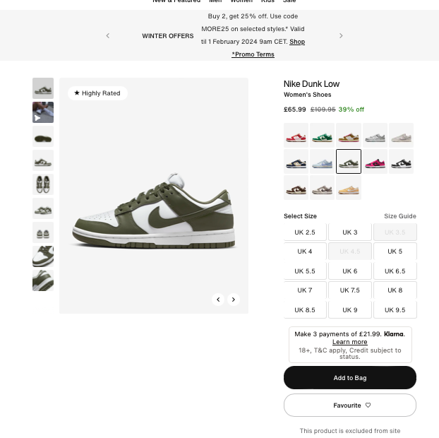 thesolerestocks's tweet photo. #ad The Nike Dunk Low Medium Olive is now JUST £66 at Nike!

Link > https://t.co/ahAd62e7wr https://t.co/ndGqKaiNCL