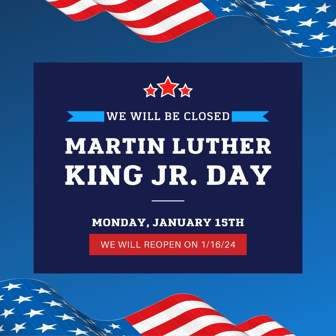 seafordlibrary's tweet photo. We will be closed next Monday, January 15th, in observance of Martin Luther King Jr. Day. We will reopen on January 16th at our normal hours of operation. https://t.co/j3nP8QulfB